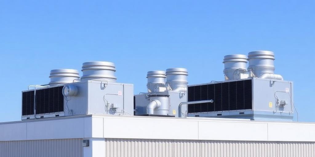 Commercial rooftop HVAC units